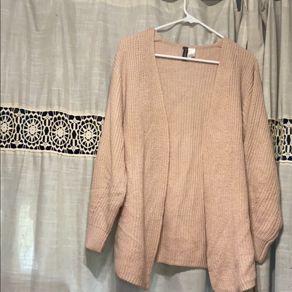 Pink Divided H & M XS open Cardigan
